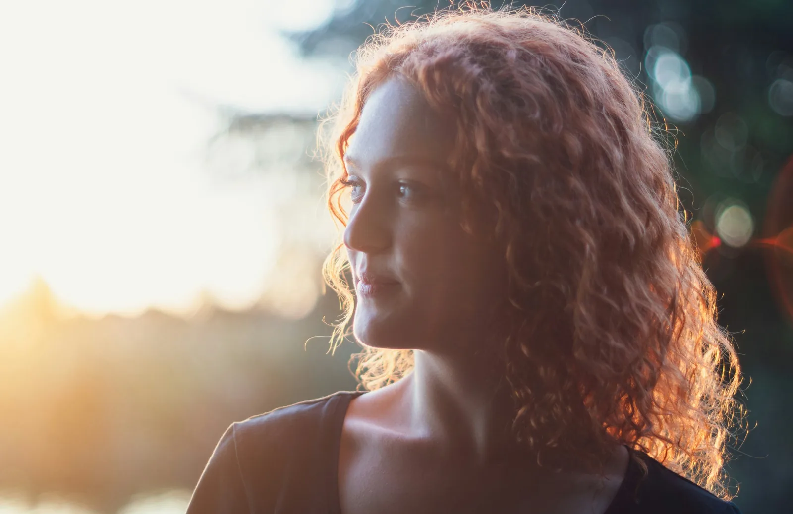 A portrait at sunset, sharpened